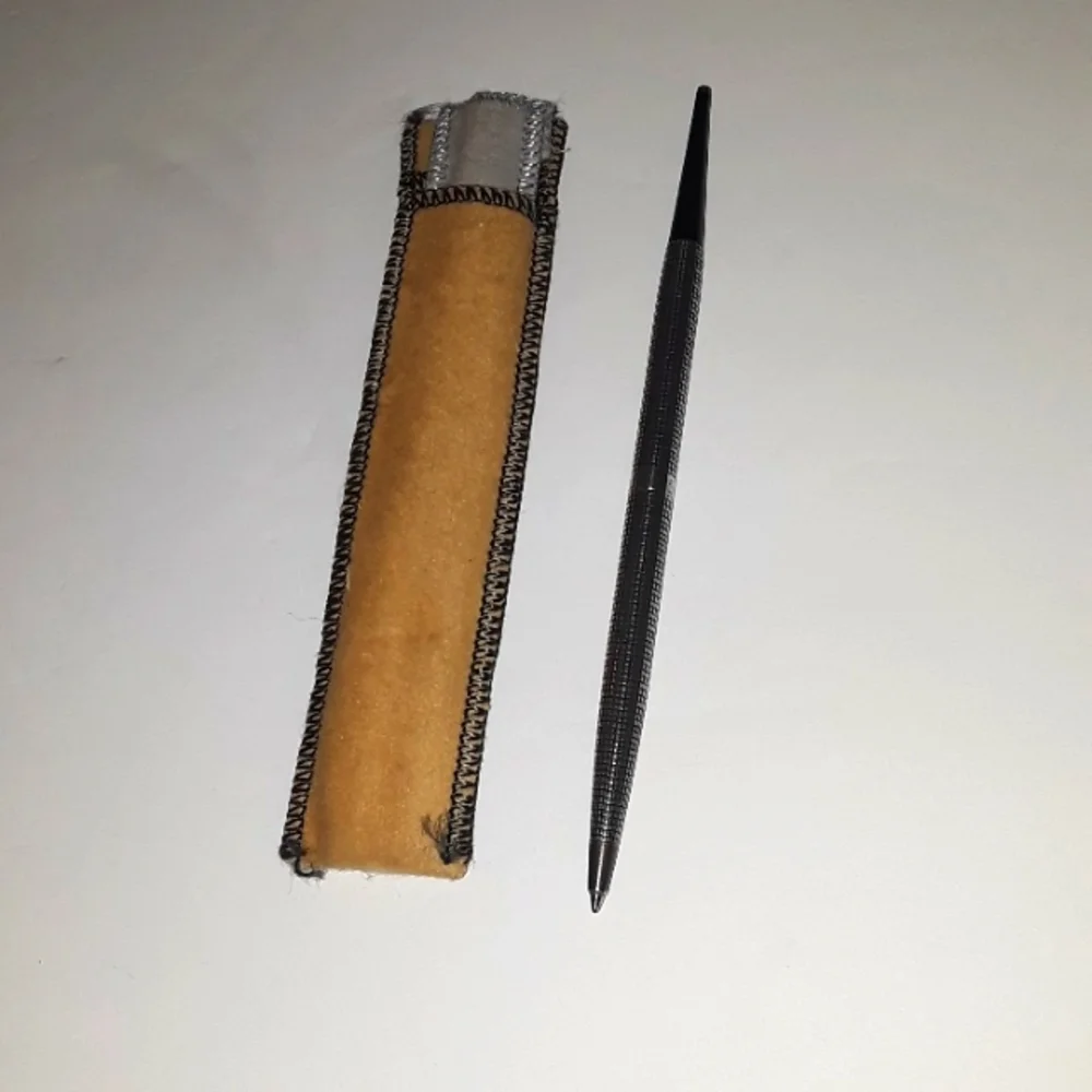 c UNIQUE VINTAGE PARKER STERLING SILVER CAP & BARREL BLUE BALL POINT PEN W…